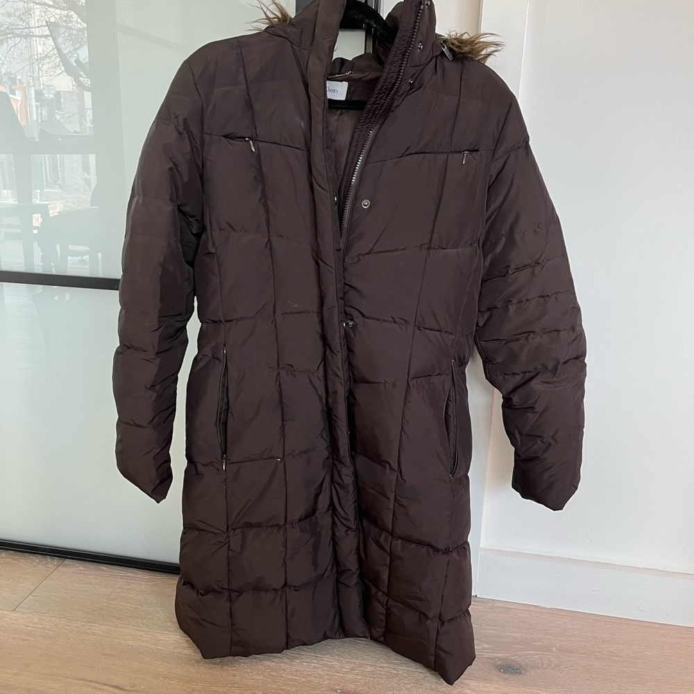 Brown Calvin Klein Puffer jacket